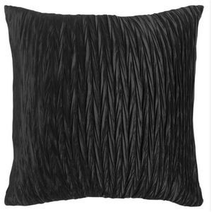Rizzy Home Black Braided Solid Polyester Filled Decorative Pillow, 18" x 18"